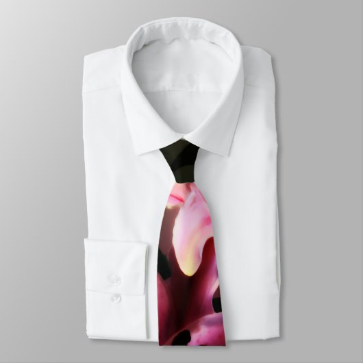 Pink Stargazer Lily Krawatte (Gebunden)