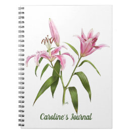 Pink Stargazer Lily Notizblock