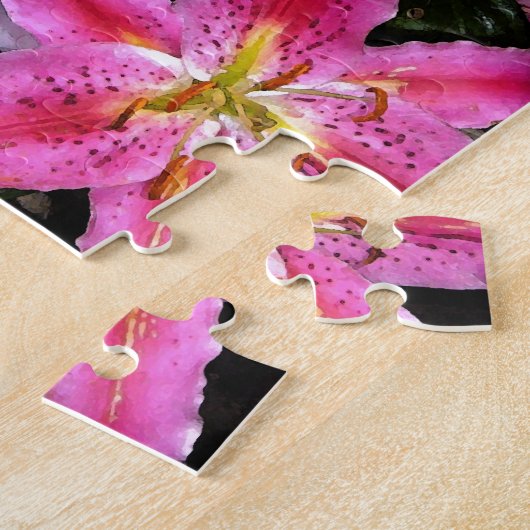 Pink Stargazer Lily Puzzle (Seite)