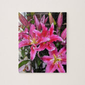 Pink Stargazer Lily Puzzle (Vertikal)