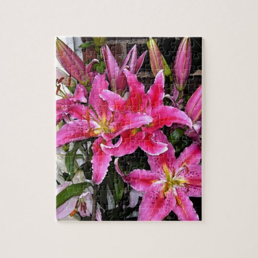 Pink Stargazer Lily Puzzle (Vertikal)