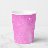 Pink Starry Night Baby Dusche Papiertücher Pappbecher (Links)