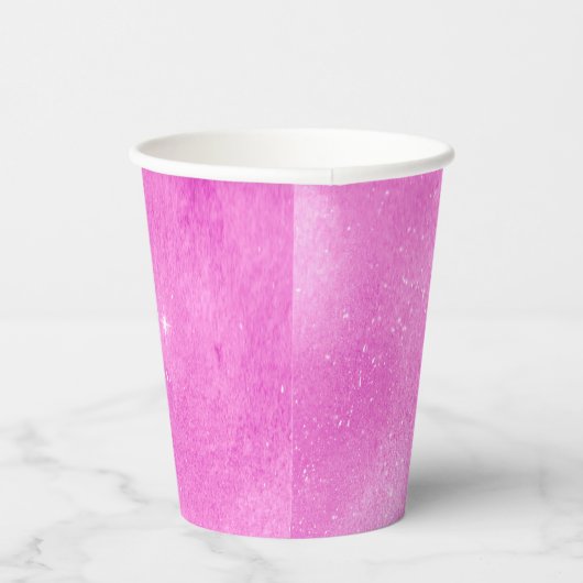 Pink Starry Night Baby Dusche Papiertücher Pappbecher (Rechts)