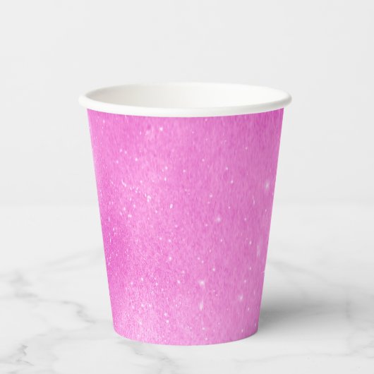 Pink Starry Night Baby Dusche Papiertücher Pappbecher (Vorderseite)