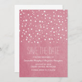 Pink Starry Night Save the Date laden (Vorne/Hinten)