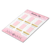 Pink Starry Sky Bullet Journal Reading Log Notizblock (angewinkelt)