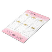 Pink Starry Sky Bullet Journal Weekly Planner Notizblock (angewinkelt)
