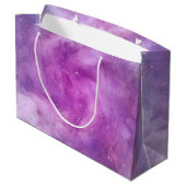 Pink Starry Sky Große Geschenktüte (Rückseite Schrägansicht)