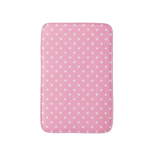 Pink Stars Bath Mat Badematte (Vorderseite Vertikal)