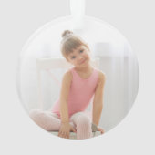 Pink Stars Brünett Gymnastik Foto Ornament (Rückseite)