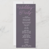 Pink Stars Celestial Smoke Gray Wedding Programm (Rückseite)