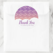 Pink Stars Cloud Birthday Gefallen Runder Aufkleber (Tasche)