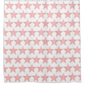 Pink Stars Design Duschvorhang (Vorderseite)