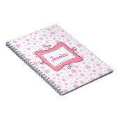 Pink Stars Doodle Frame Notizblock (Rechte Seite)