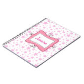Pink Stars Doodle Frame Notizblock (Linke Seite)