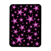 Pink Stars flexibler Magnet schwarz (Vertikal)