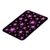 Pink Stars flexibler Magnet schwarz (Linke Seite)