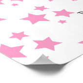 Pink Stars Modernes Design Buch Zeichenplakat Poster (Ecke)