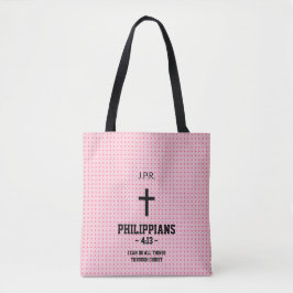 Pink Stars Muster Bibel Verse Christlich Tasche
