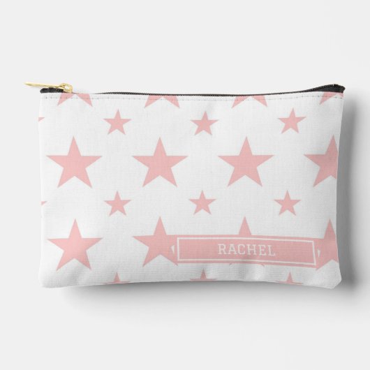 Pink Stars Pattern Constellation Pencil Case Zubehörtasche (Vorderseite)