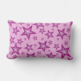 Pink Stars "Text" lumbar blassrosa Lendenkissen