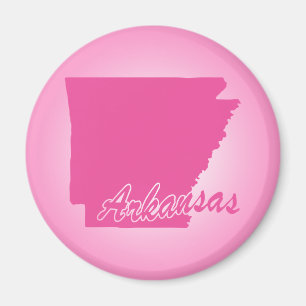 Pink State Arkansas Magnet
