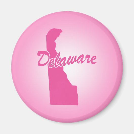 Pink State Delaware Magnet (Vorne)