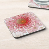 Pink Steampunk Abstract Getränkeuntersetzer (Linke Seite)