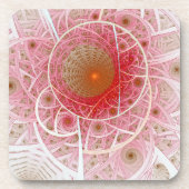 Pink Steampunk Abstract Getränkeuntersetzer (Vorderseite)