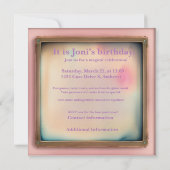 Pink Steampunk Party Einladung (Rückseite)