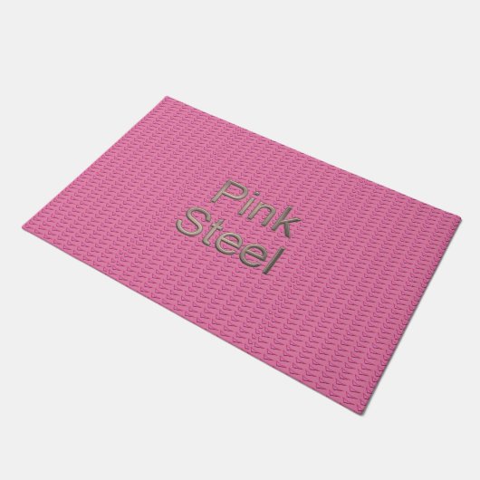 Pink Steel u name doormat Fußmatte (Schrägansicht)