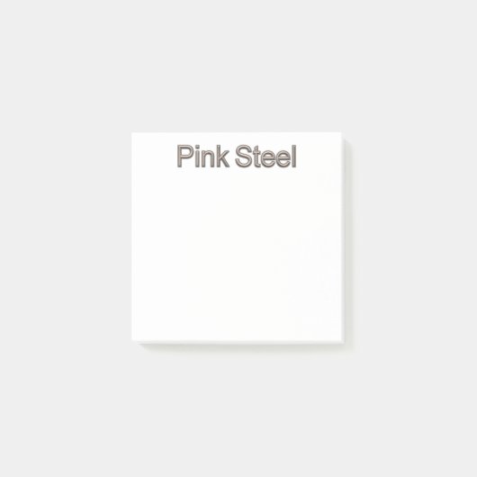 Pink Steel White Notizblöcke Post-it Klebezettel (Vorderseite)