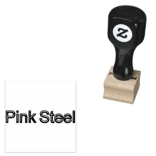 Pink Steele kleine Gummi Briefmarke mit Griff Gummistempel (Stempel)