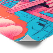 Pink Steps Gebäude Poster (Ecke)