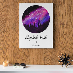 Pink Sternbild Jungfrau Horoskop-Sternzeichen-Gesc Poster