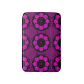 Pink-Sternenflake-Blume-Muster Badematte (Vorderseite Vertikal)