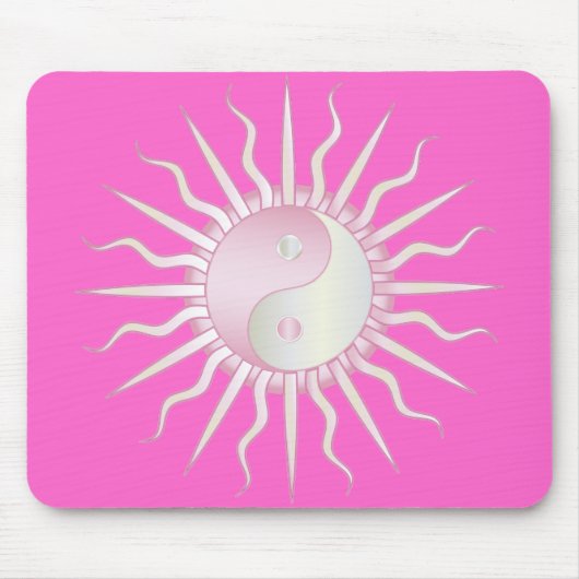 Pink Sternexplosion Yin Yang Mousepad (Vorne)