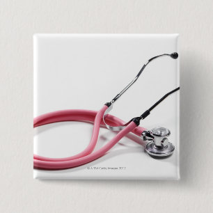 Pink Stethoscope Button