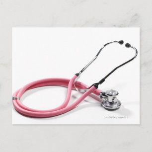 Pink Stethoscope Postkarte