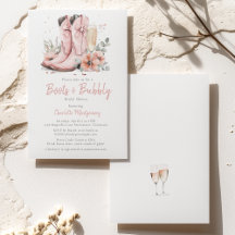 Pink Stiefel & Bubbly Champagner Brautparty