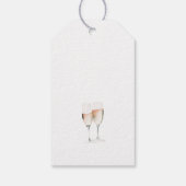 Pink Stiefel & Bubbly Champagner Brautparty Geschenkanhänger (Rückseite)