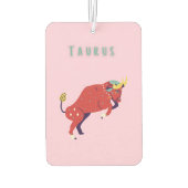 Pink Stier, Sternzeichen, Sternzeichen Druck Autolufterfrischer (Rückseite)