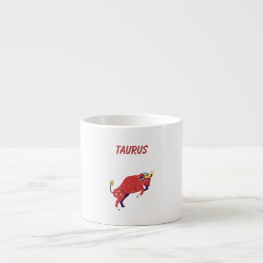 Pink Stier, Sternzeichen, Sternzeichen-Druck Espressotasse (Vorderseite)
