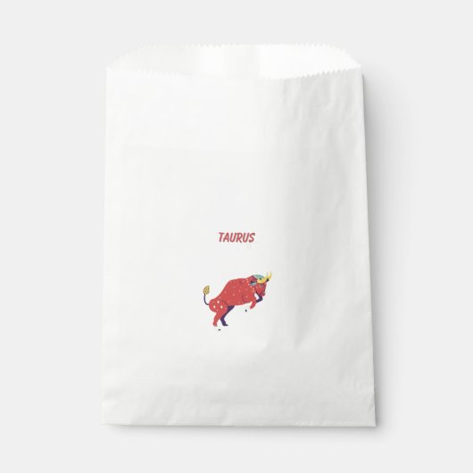 Pink Stier, Sternzeichen, Sternzeichen-Druck Geschenktütchen (Vorderseite)