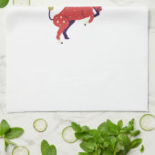 Pink Stier, Sternzeichen, Sternzeichen-Druck Geschirrtuch (Gefaltet)