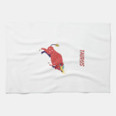 Pink Stier, Sternzeichen, Sternzeichen-Druck Geschirrtuch (Horizontal)