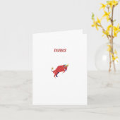 Pink Stier, Sternzeichen, Sternzeichen Druck Karte (Gelbe Blume)