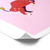 Pink Stier, Sternzeichen, Sternzeichen Druck Poster (Ecke)