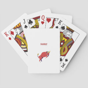 Pink Stier, Sternzeichen, Sternzeichen-Druck Spielkarten
