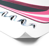 Pink Stiletto Shoe und Champagnerglas Poster (Ecke)